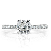 1.41ct Old Mine Cut Diamond Engagement Ring