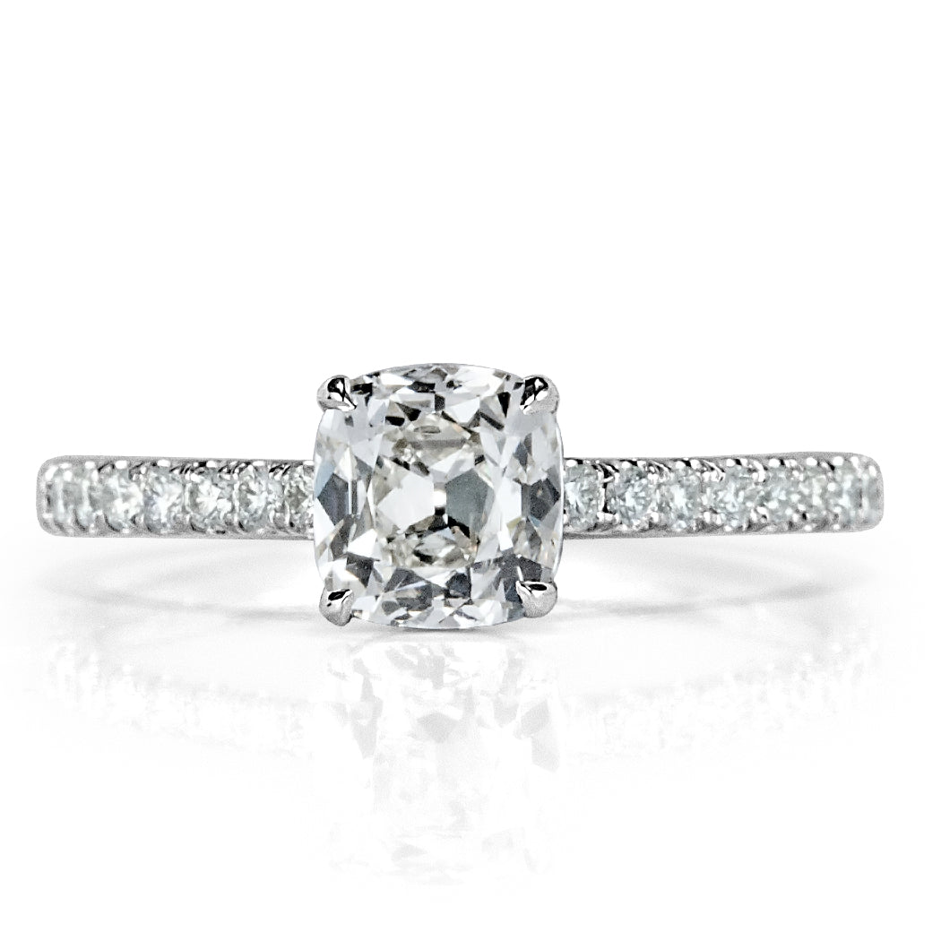 1.41ct Old Mine Cut Diamond Engagement Ring