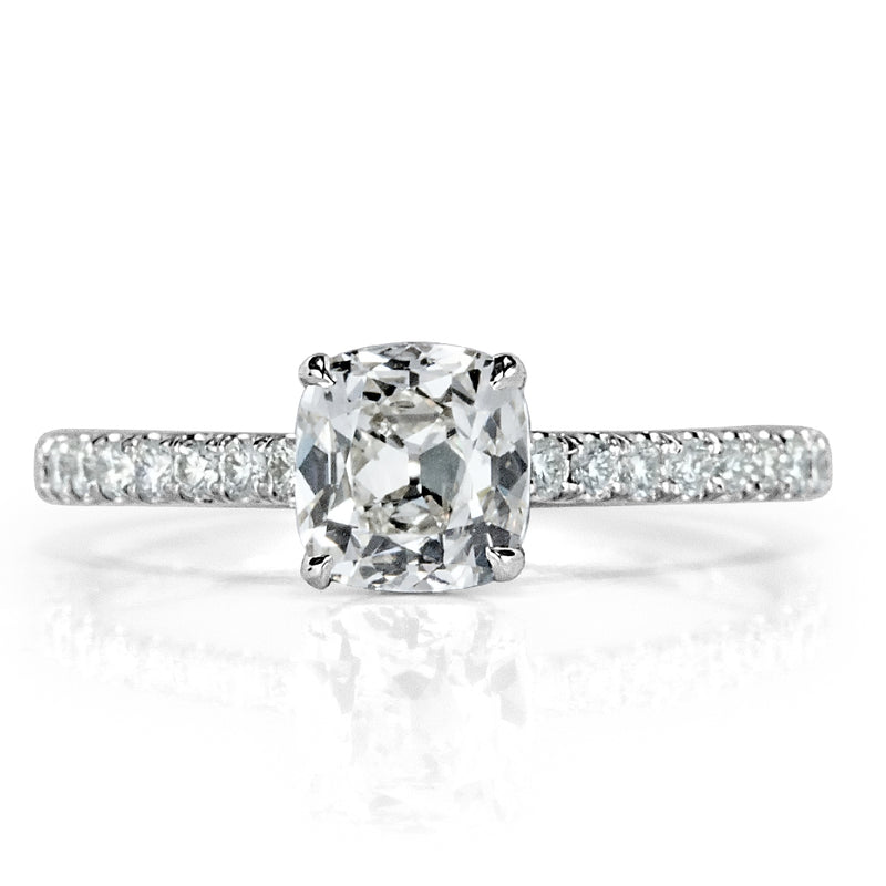 1.41ct Old Mine Cut Diamond Engagement Ring
