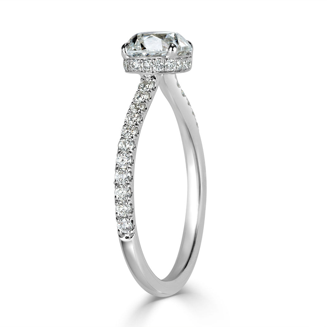 1.41ct Old Mine Cut Diamond Engagement Ring