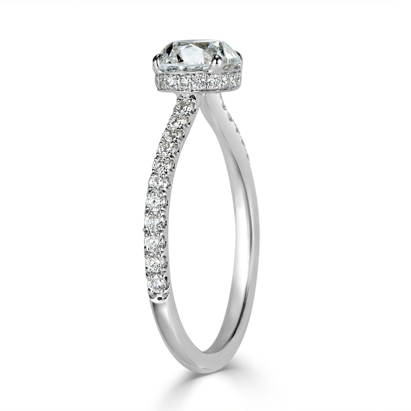 1.41ct Old Mine Cut Diamond Engagement Ring