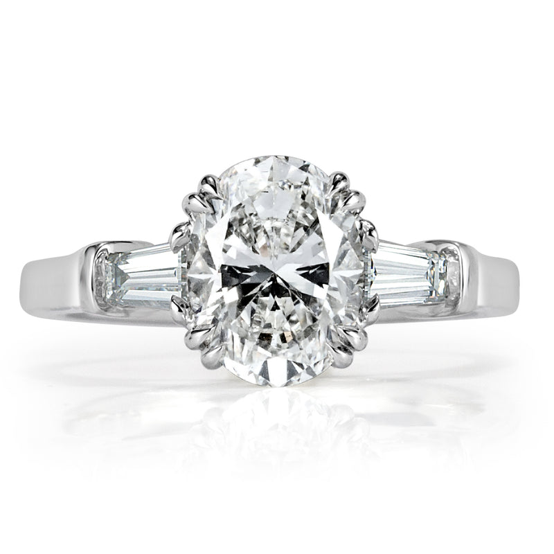 2.41ct Oval Cut Diamond Three-Stone Engagement Ring