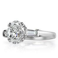 2.41ct Oval Cut Diamond Three-Stone Engagement Ring