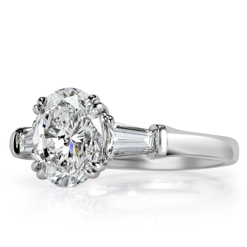 2.41ct Oval Cut Diamond Three-Stone Engagement Ring