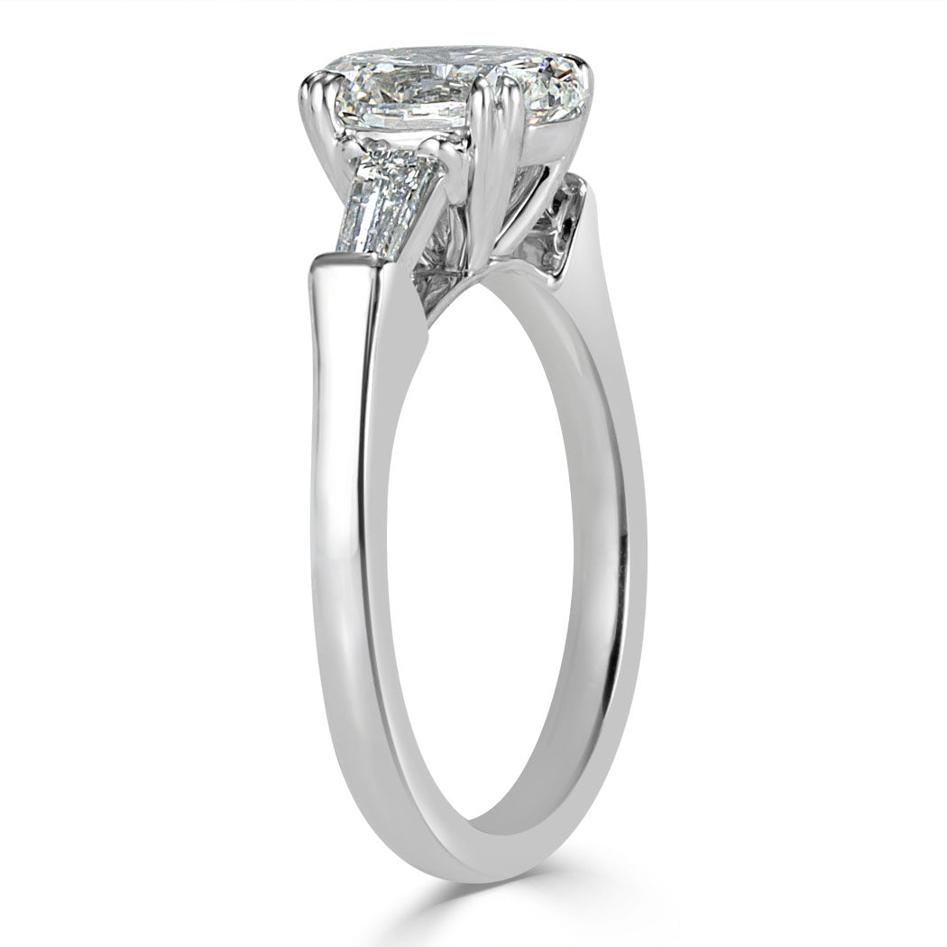 2.41ct Oval Cut Diamond Three-Stone Engagement Ring