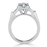 2.41ct Oval Cut Diamond Three-Stone Engagement Ring