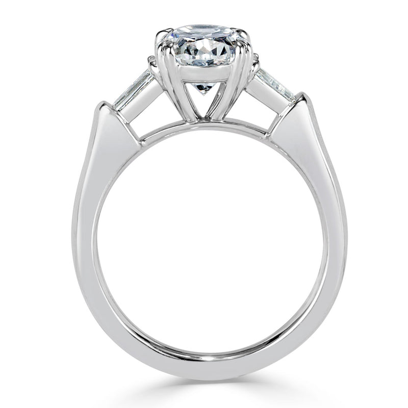 2.41ct Oval Cut Diamond Three-Stone Engagement Ring