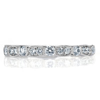 0.45ct Round Brilliant Cut Diamond Wedding Band in 18k White Gold