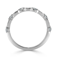 0.45ct Round Brilliant Cut Diamond Wedding Band in 18k White Gold