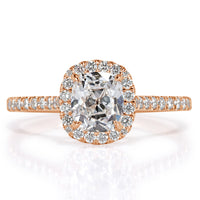 1.41ct Old Mine Cut Diamond Engagement Ring