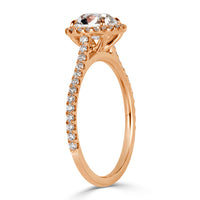 1.41ct Old Mine Cut Diamond Engagement Ring