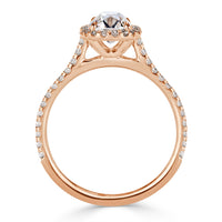 1.41ct Old Mine Cut Diamond Engagement Ring