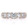 5.15ct Round Brilliant Cut Diamond Three-Sided Diamond Ring in 18k Rose Gold