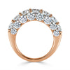 5.15ct Three-Sided Round Brilliant Cut Diamond Ring in 18k Rose Gold