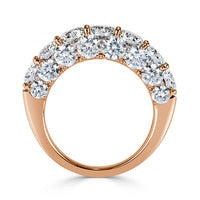 5.15ct Three-Sided Round Brilliant Cut Diamond Ring in 18k Rose Gold