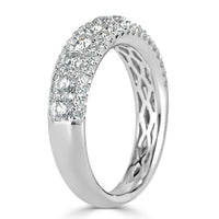 1.35ct Round Brilliant Cut Diamond Three-Sided Ring in 14k White Gold