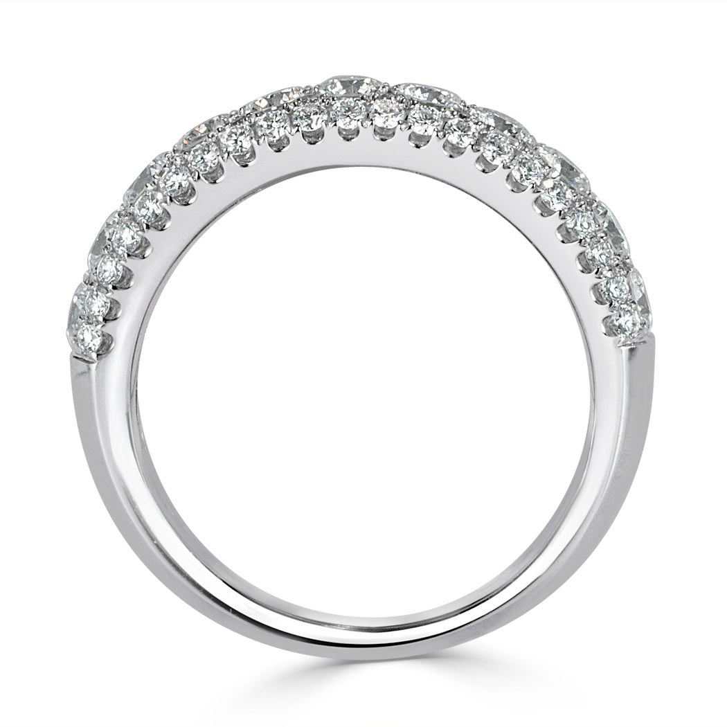 1.35ct Round Brilliant Cut Diamond Three-Sided Ring in 14k White Gold