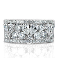 2.20ct Pear and Round Brilliant Cut Diamond Ring in 18k White Gold