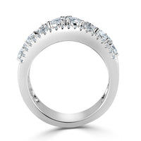 2.20ct Pear and Round Brilliant Cut Diamond Ring in 18k White Gold