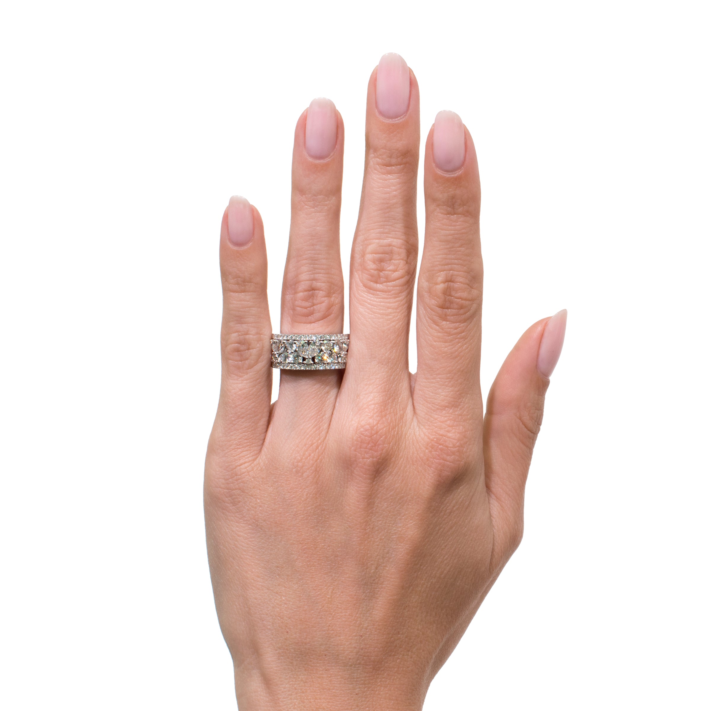 2.20ct Pear and Round Brilliant Cut Diamond Ring in 18k White Gold