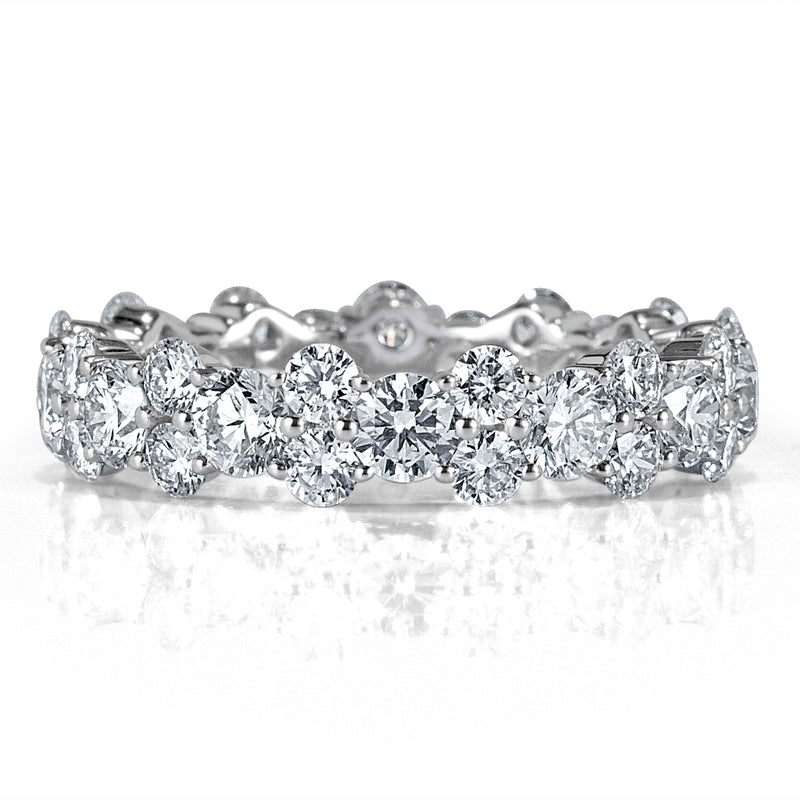 3.05ct Round Brilliant Cut Diamond Eternity Band in 14k White Gold