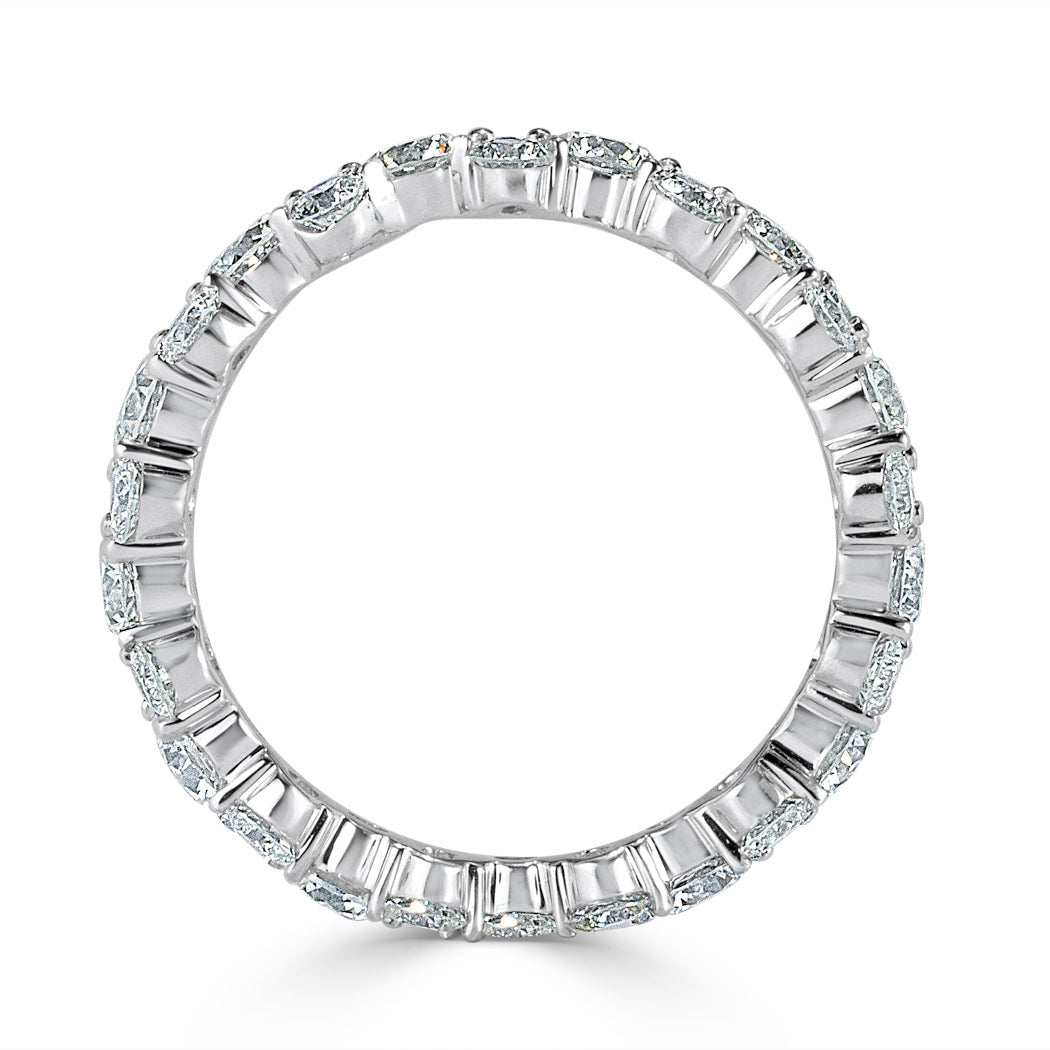 3.05ct Round Brilliant Cut Diamond Eternity Band in 14k White Gold