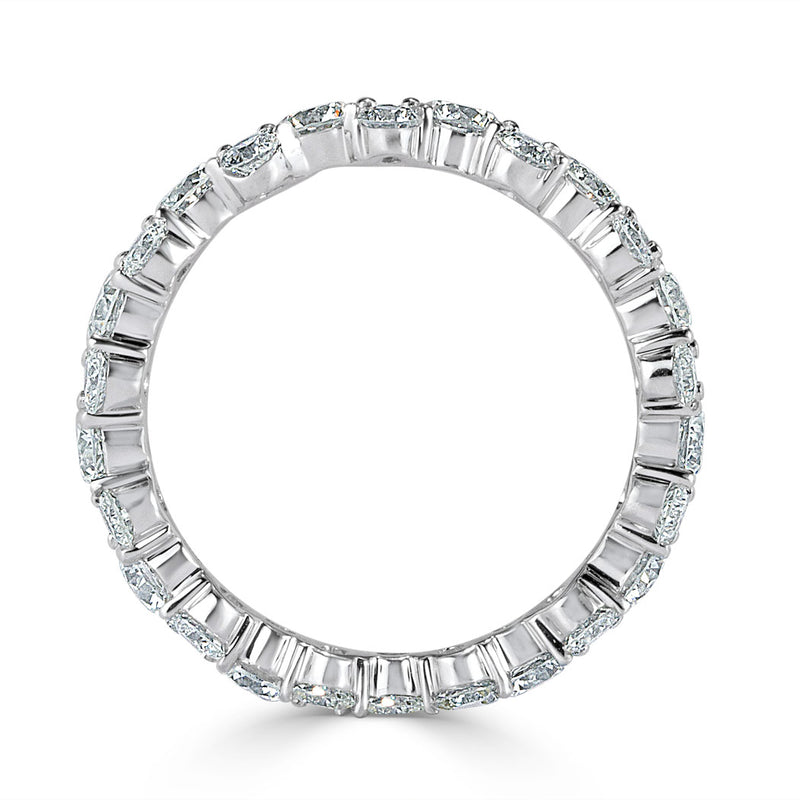 3.05ct Round Brilliant Cut Diamond Eternity Band in 14k White Gold