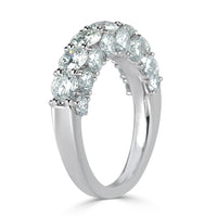 4.00ct Three Sided Round Brilliant Cut Diamond Ring in 18k White Gold