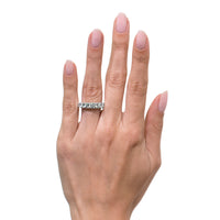 4.00ct Three Sided Round Brilliant Cut Diamond Ring in 18k White Gold