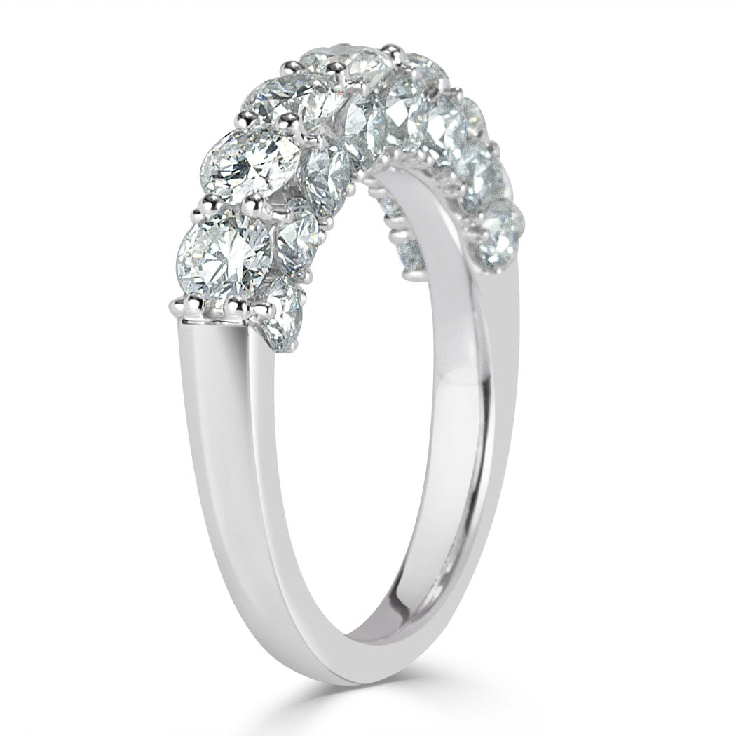 3.10ct Round Brilliant Cut Diamond Ring in 18k White Gold