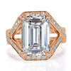 5.00ct Emerald Cut Diamond Engagement Ring