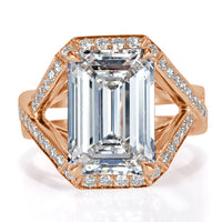 5.00ct Emerald Cut Diamond Engagement Ring