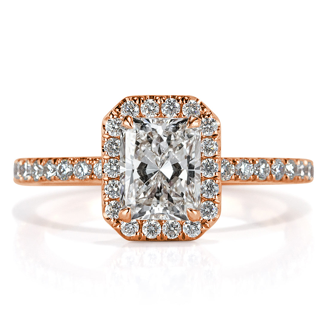 1.52ct Radiant Cut Diamond Engagement Ring