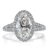 3.30ct Oval Cut Diamond Engagement Ring