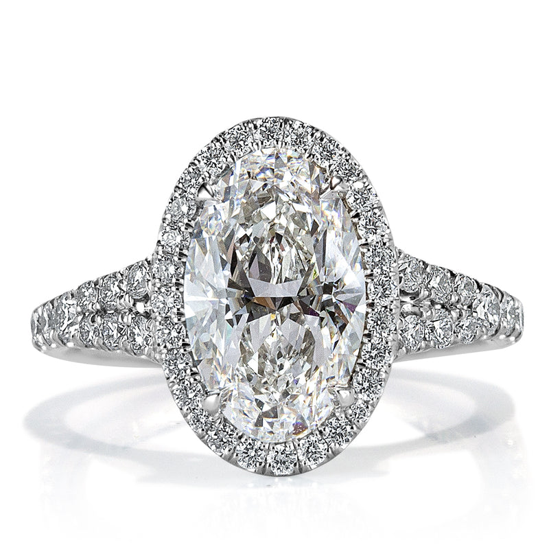 3.30ct Oval Cut Diamond Engagement Ring