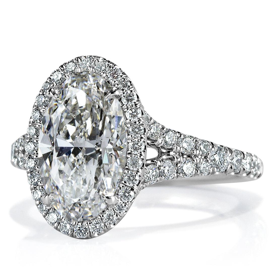 3.30ct Oval Cut Diamond Engagement Ring