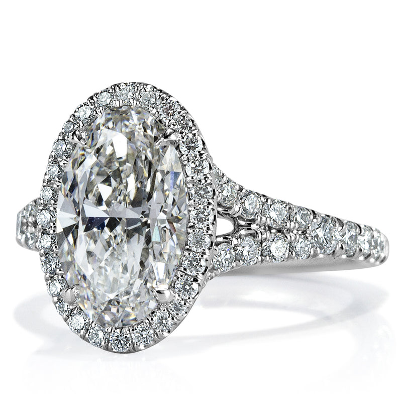 3.30ct Oval Cut Diamond Engagement Ring