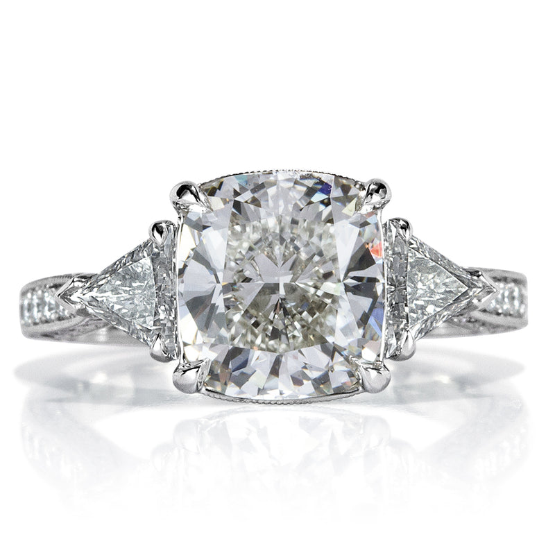 3.95ct Cushion Cut Diamond Engagement Ring