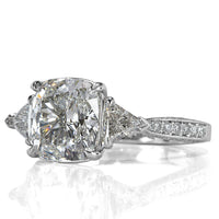 3.95ct Cushion Cut Diamond Engagement Ring