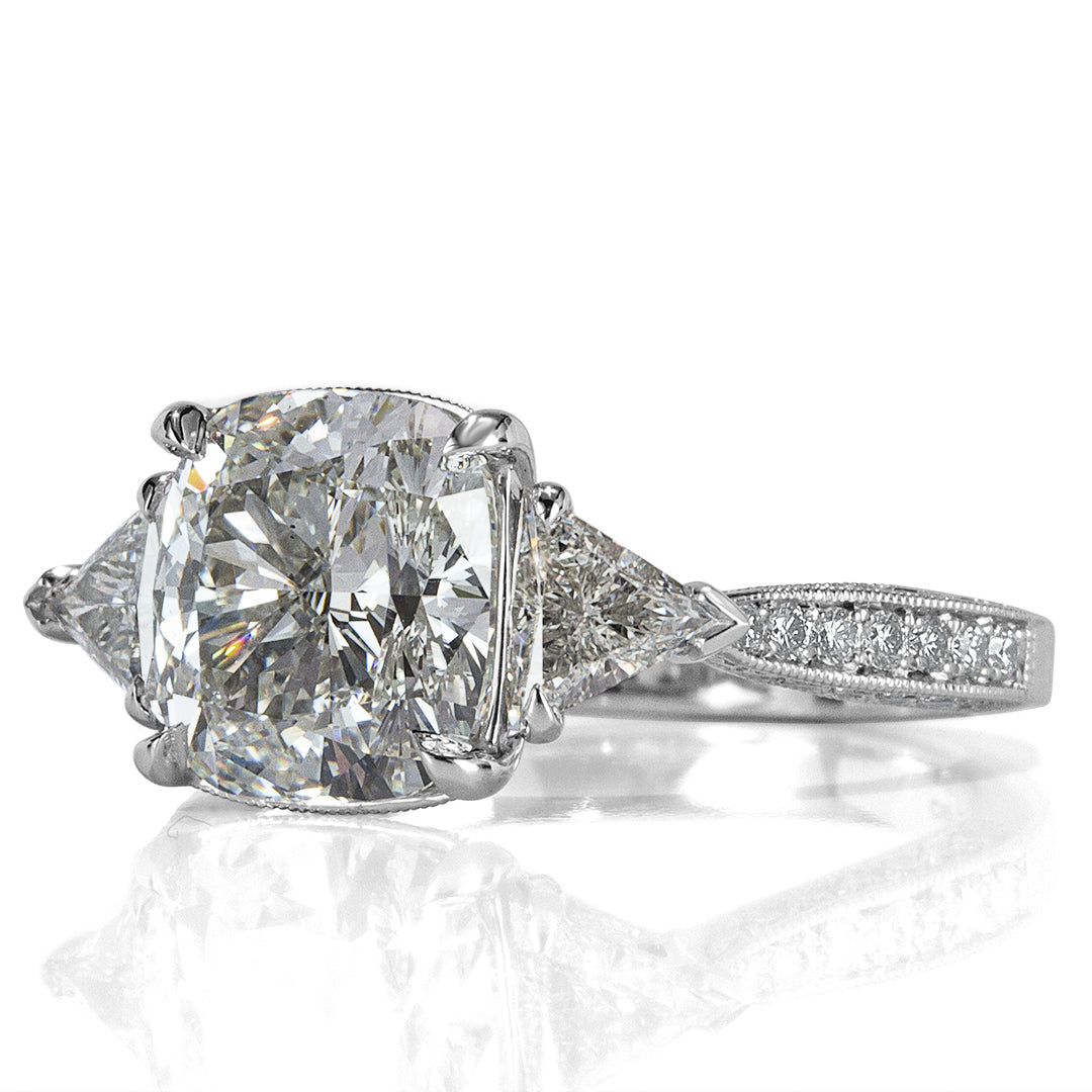 3.95ct Cushion Cut Diamond Engagement Ring