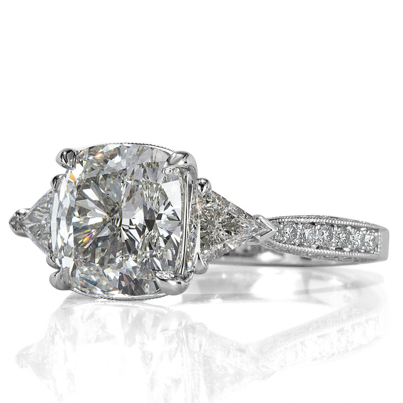 3.95ct Cushion Cut Diamond Engagement Ring