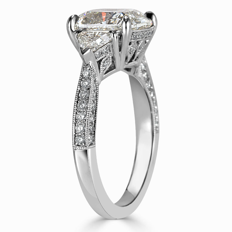 3.95ct Cushion Cut Diamond Engagement Ring