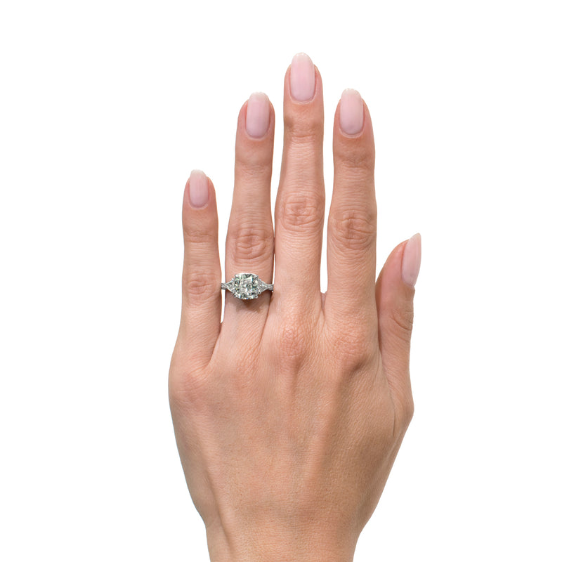 3.95ct Cushion Cut Diamond Engagement Ring