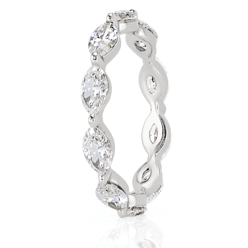 1.95ct Marquise Cut Diamond Eternity Band in Platinum