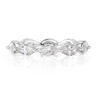 1.95ct Marquise Cut Diamond Eternity Band in 18k White Gold