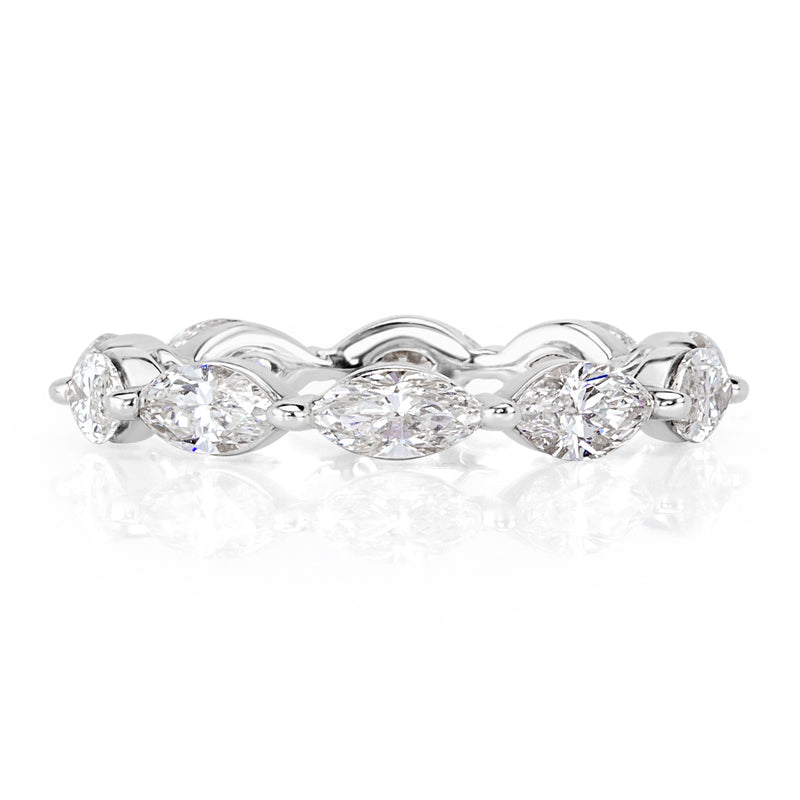 1.95ct Marquise Cut Diamond Eternity Band in 18k White Gold