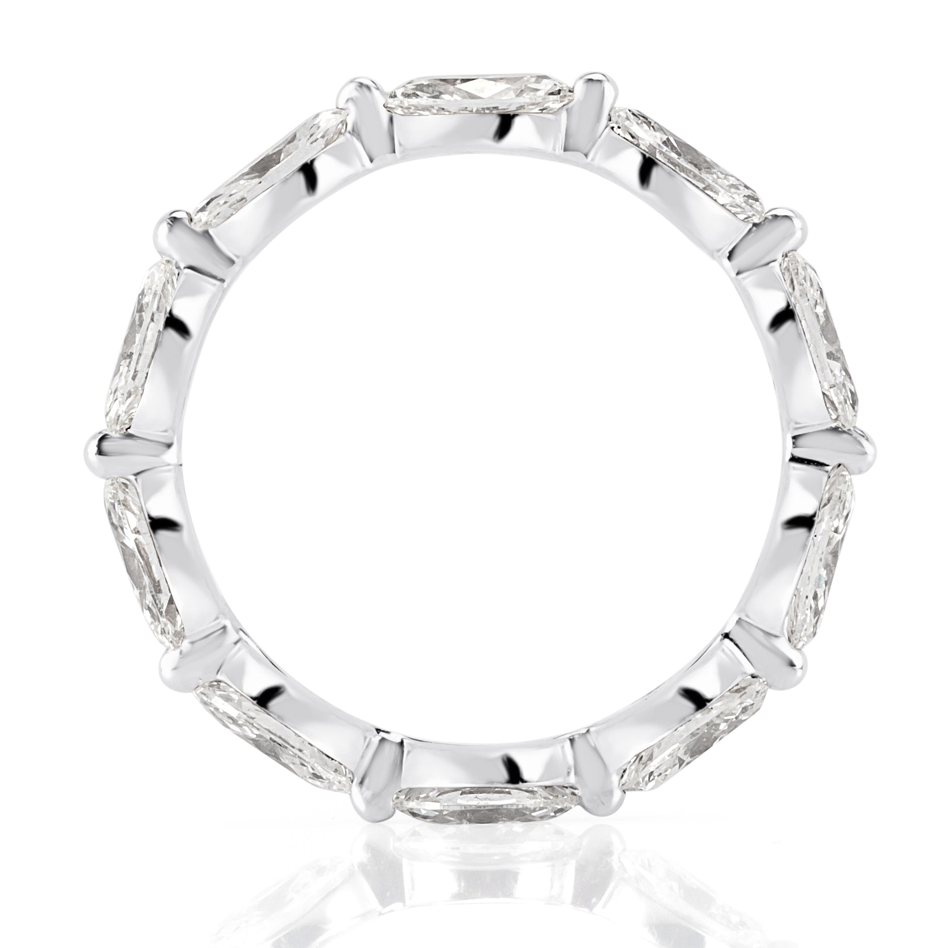 1.95ct Marquise Cut Diamond Eternity Band in 18k White Gold