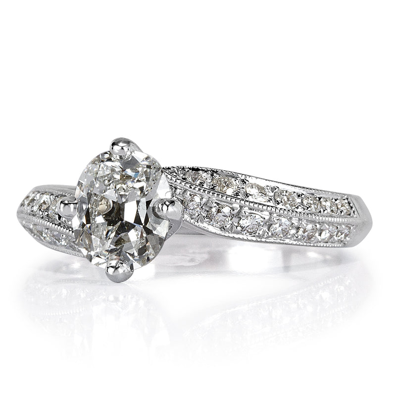 1.60ct Old Mine Cut Diamond Engagement Ring