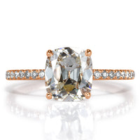 2.42ct Old Mine Cut Diamond Engagement Ring