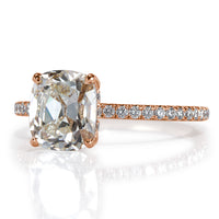 2.42ct Old Mine Cut Diamond Engagement Ring